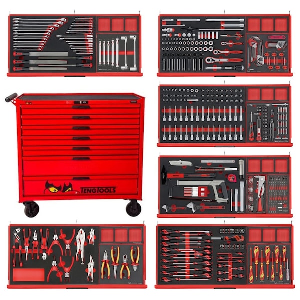 631 Piece 7 Drawer Pro Foam Tool Kit Wagon -Tcemm631N